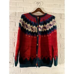 Wool Originals | Cardigan Sweater | Vintage Virgin Wool | Ecuador | Medium